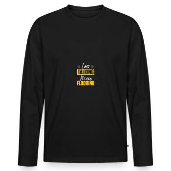 Flooring installation Flooring installers Contractors - Men's Premium Organic Long Sleeve Shirt - black - Front - Nico (187cm)