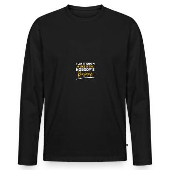 Flooring installation Flooring installers Contractors - Men's Premium Organic Long Sleeve Shirt - black - Front - Nico (187cm)