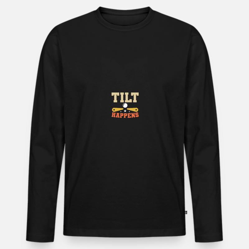 Flipper Spieler Flipper - Männer Premium Bio Langarmshirt - Schwarz