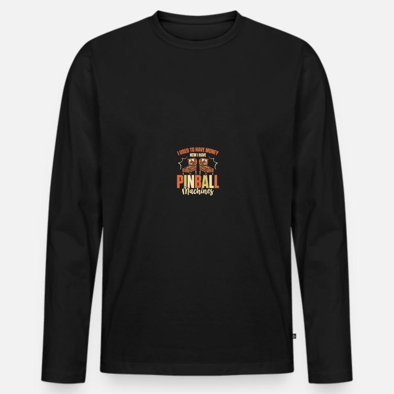 Flipper Spieler Flipper - Männer Premium Bio Langarmshirt - Schwarz