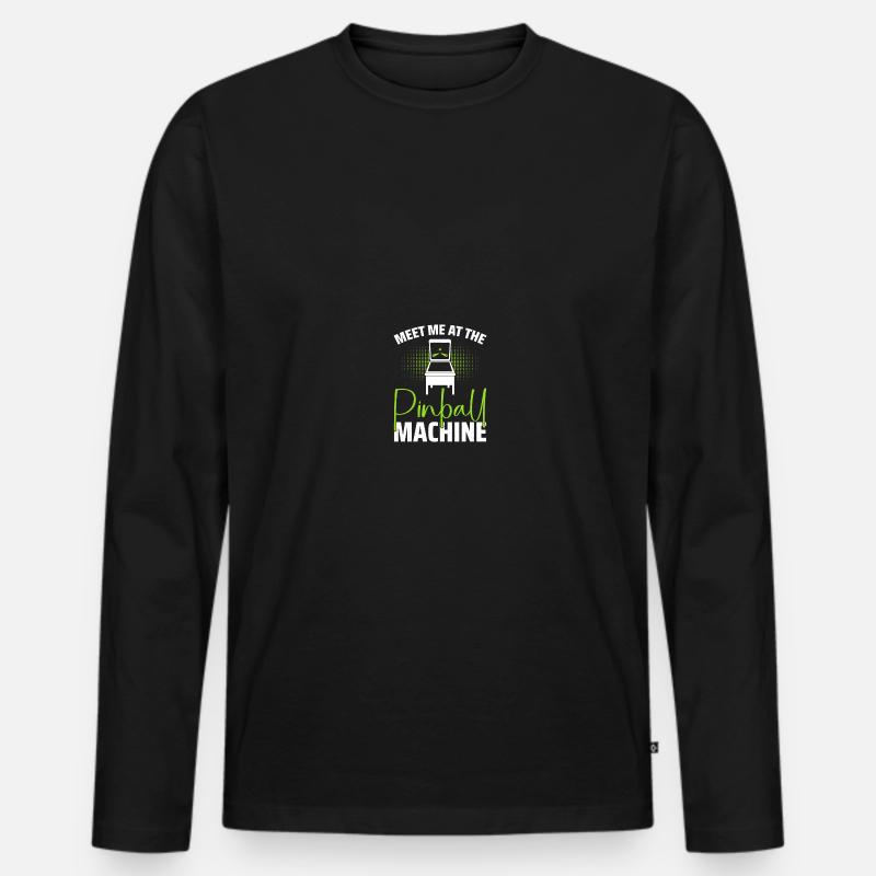 Flipper Spieler Flipper - Männer Premium Bio Langarmshirt - Schwarz