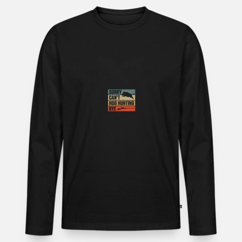 Hog Hunter Schweinejagd - Männer Premium Bio Langarmshirt - Schwarz