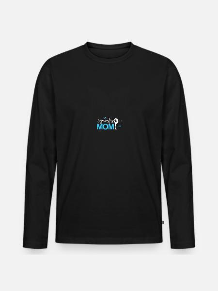 Stolze Gymnastik-Mutter - Männer Premium Bio Langarmshirt - Schwarz