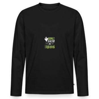 Paranormal Investigator Ghostbusters - Men's Premium Organic Long Sleeve Shirt - black - Front - Nico (187cm)