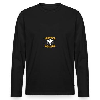 Paranormal Investigator Ghostbusters - Men's Premium Organic Long Sleeve Shirt - black - Front - Nico (187cm)