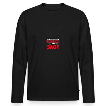 Paranormal Investigator Ghostbusters - Men's Premium Organic Long Sleeve Shirt - black - Front - Nico (187cm)