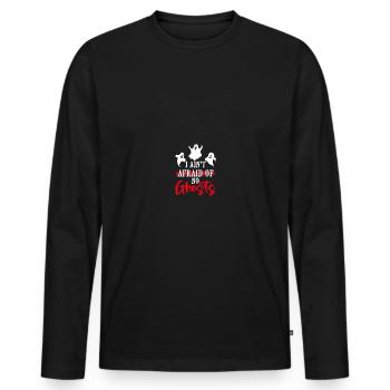 Paranormal Investigator Ghostbusters - Men's Premium Organic Long Sleeve Shirt - black - Front - Nico (187cm)