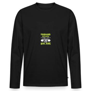 Paranormal Investigator Ghostbusters - Men's Premium Organic Long Sleeve Shirt - black - Front - Nico (187cm)