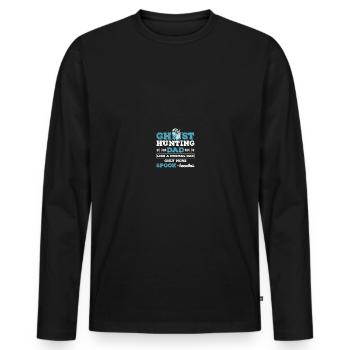 Paranormal Investigator Ghostbusters - Men's Premium Organic Long Sleeve Shirt - black - Front - Nico (187cm)