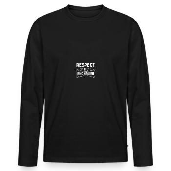 Paranormal Investigator Ghostbusters - Men's Premium Organic Long Sleeve Shirt - black - Front - Nico (187cm)