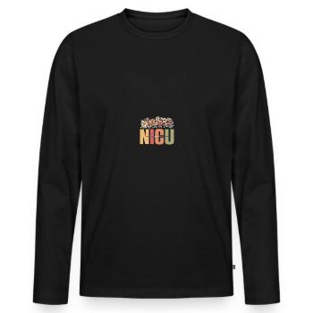 Soeur de l’USIN - T-shirt manches longues Premium bio Homme - noir - Devant - Nico (187cm)
