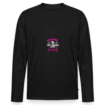 Soeur de l’USIN - T-shirt manches longues Premium bio Homme - noir - Devant - Nico (187cm)