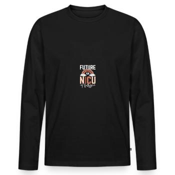 Soeur de l’USIN - T-shirt manches longues Premium bio Homme - noir - Devant - Nico (187cm)