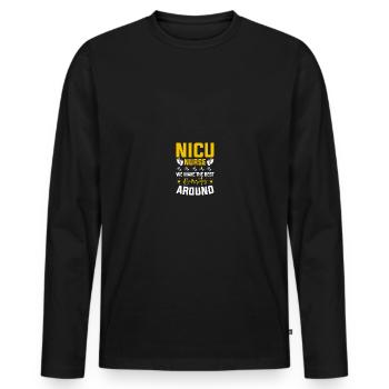 Soeur de l’USIN - T-shirt manches longues Premium bio Homme - noir - Devant - Nico (187cm)
