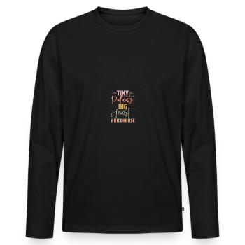 Soeur de l’USIN - T-shirt manches longues Premium bio Homme - noir - Devant - Nico (187cm)