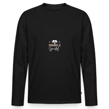 Soeur de l’USIN - T-shirt manches longues Premium bio Homme - noir - Devant - Nico (187cm)