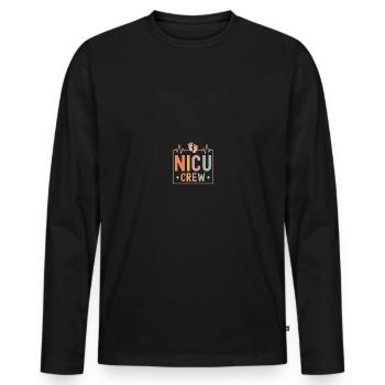 Soeur de l’USIN - T-shirt manches longues Premium bio Homme - noir - Devant - Nico (187cm)