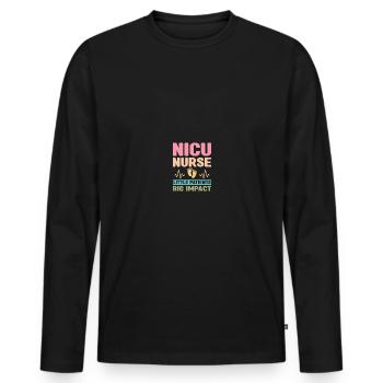 Soeur de l’USIN - T-shirt manches longues Premium bio Homme - noir - Devant - Nico (187cm)