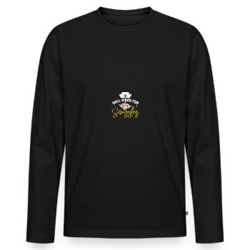 Soeur de l’USIN - T-shirt manches longues Premium bio Homme - noir - Devant - Nico (187cm)