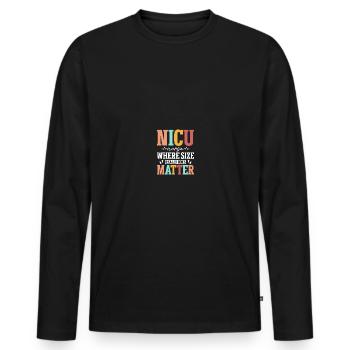 Soeur de l’USIN - T-shirt manches longues Premium bio Homme - noir - Devant - Nico (187cm)
