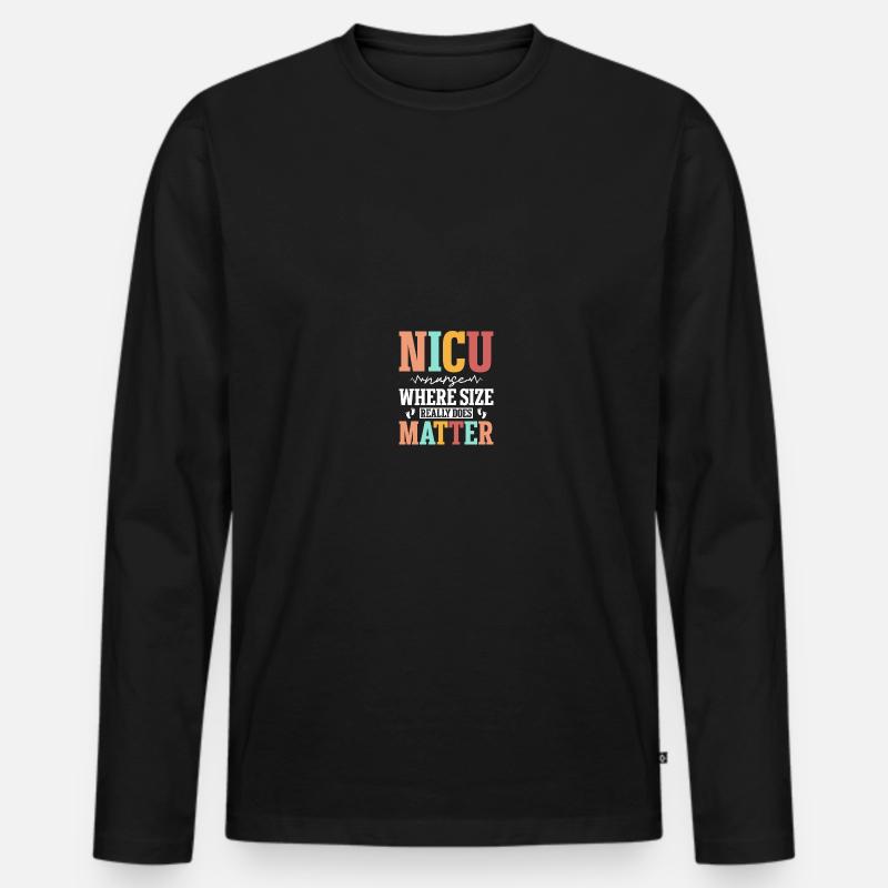 NICU-Schwester - Männer Premium Bio Langarmshirt - Schwarz