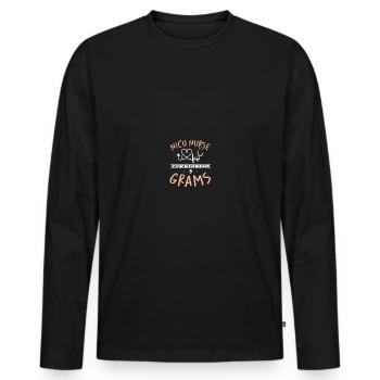 Soeur de l’USIN - T-shirt manches longues Premium bio Homme - noir - Devant - Nico (187cm)