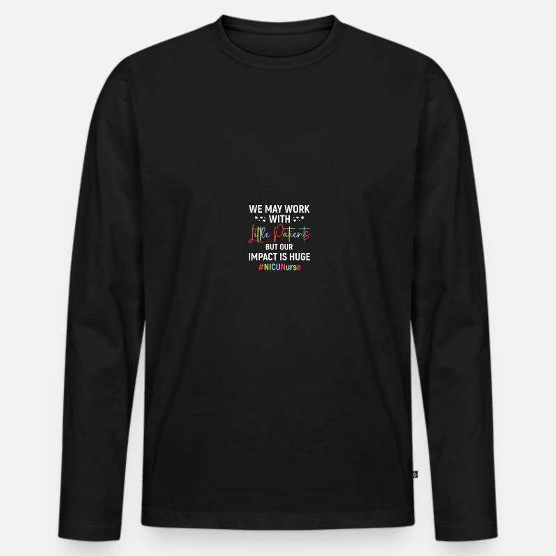 NICU-Schwester - Männer Premium Bio Langarmshirt - Schwarz