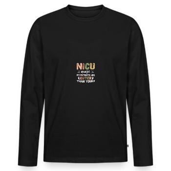 Soeur de l’USIN - T-shirt manches longues Premium bio Homme - noir - Devant - Nico (187cm)