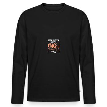 Soeur de l’USIN - T-shirt manches longues Premium bio Homme - noir - Devant - Nico (187cm)