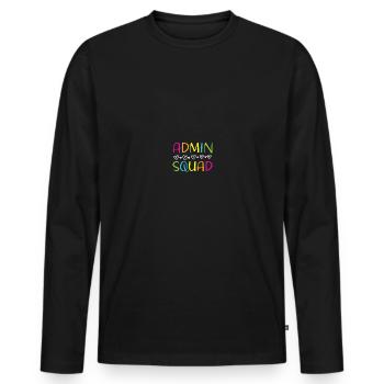 Journée des professionnels de l’administration - T-shirt manches longues Premium bio Homme - noir - Devant - Nico (187cm)