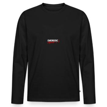 Emergency Department ER Nurse Emergency Department - Men's Premium Organic Long Sleeve Shirt - black - Front - Nico (187cm)