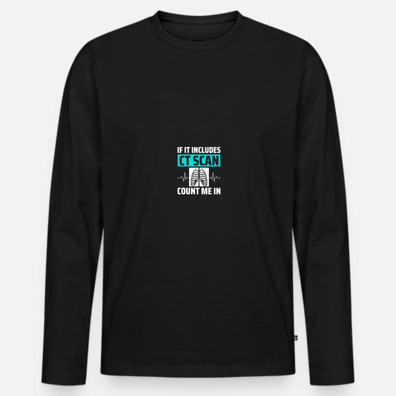 Röntgen CT-Techniker - Männer Premium Bio Langarmshirt - Schwarz
