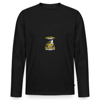 Cross-country skiers Cross-country skiing - Men's Premium Organic Long Sleeve Shirt - black - Front - Nico (187cm)
