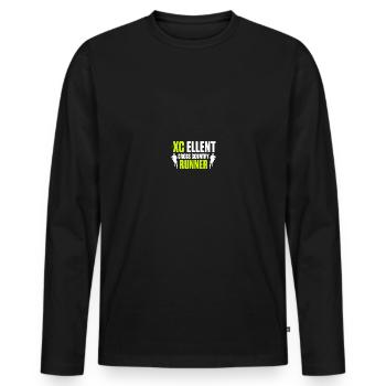 Cross-country skiers Cross-country skiing - Men's Premium Organic Long Sleeve Shirt - black - Front - Nico (187cm)