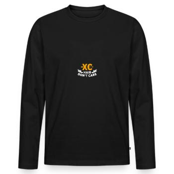 Cross-country skiers Cross-country skiing - Men's Premium Organic Long Sleeve Shirt - black - Front - Nico (187cm)