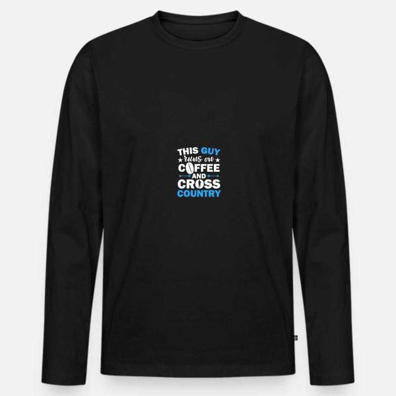 Langlauf Läufer Langlauf - Männer Premium Bio Langarmshirt - Schwarz