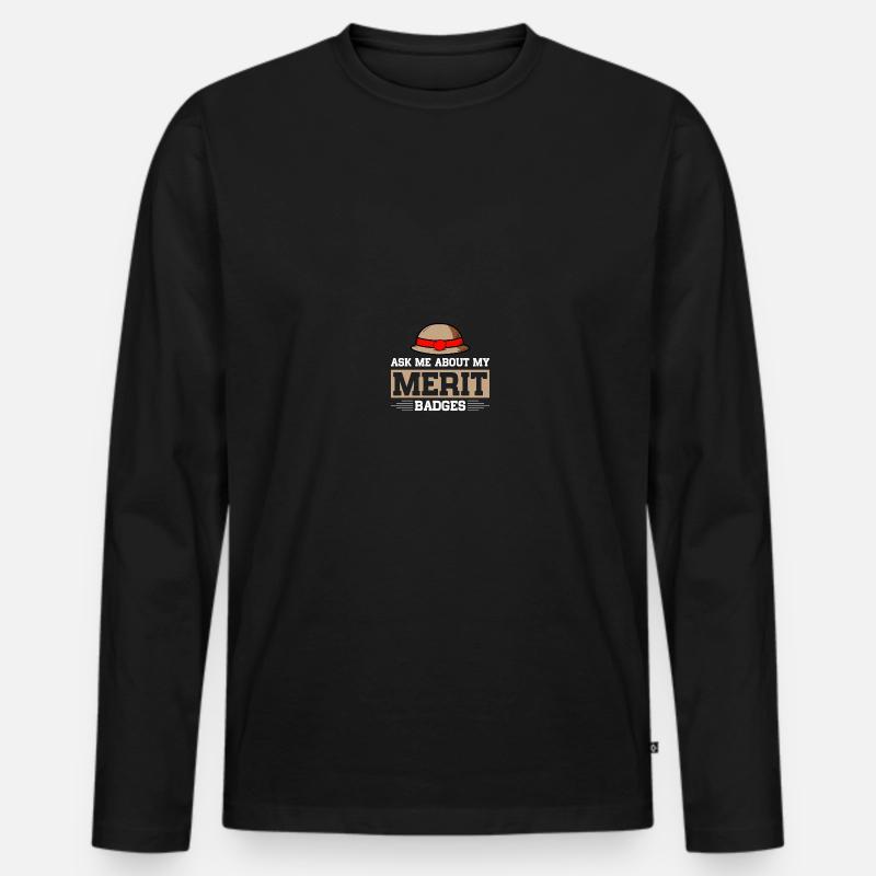 Cub Scout Leader - Männer Premium Bio Langarmshirt - Schwarz