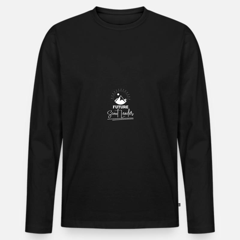 Pfadfinderführer - Männer Premium Bio Langarmshirt - Schwarz