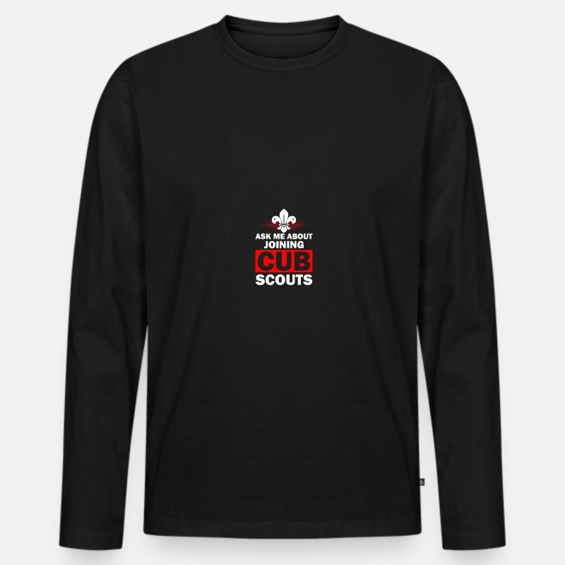 Scouting Pfadfinder - Männer Premium Bio Langarmshirt - Schwarz