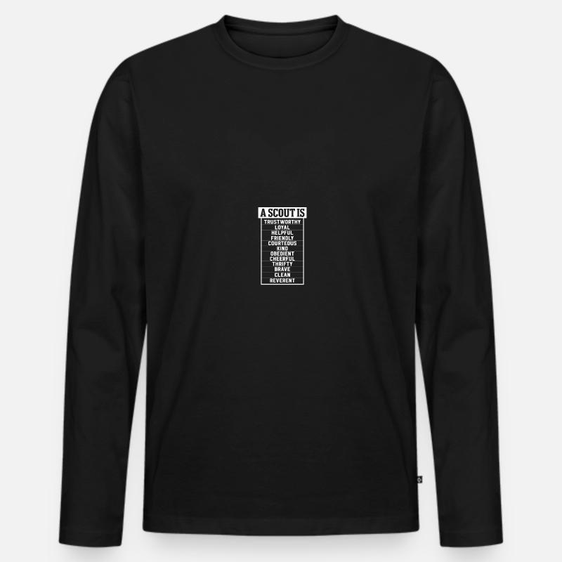 Scouting Pfadfinder - Männer Premium Bio Langarmshirt - Schwarz