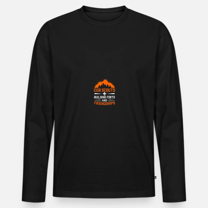 Scouting Pfadfinder - Männer Premium Bio Langarmshirt - Schwarz