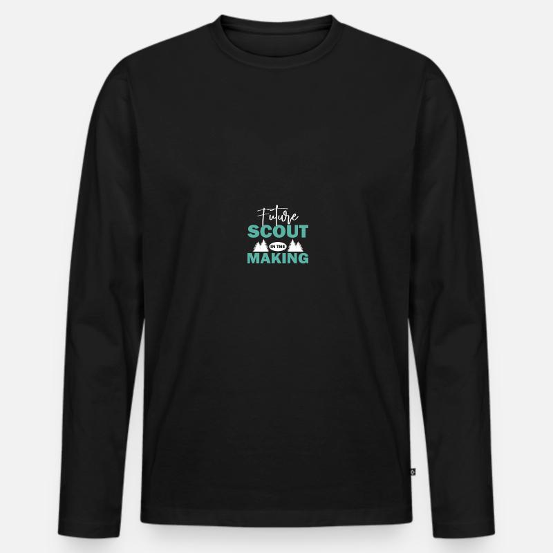 Scouting Pfadfinder - Männer Premium Bio Langarmshirt - Schwarz
