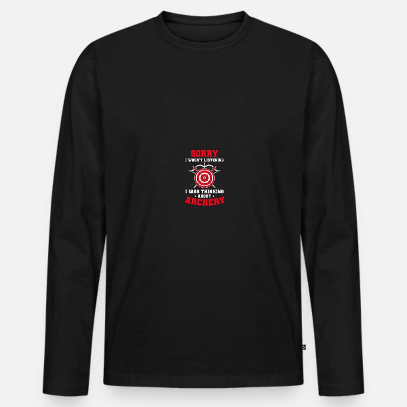 Bogenschießen-Trainer - Männer Premium Bio Langarmshirt - Schwarz