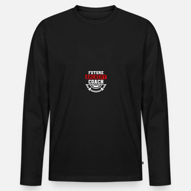 Bogenschießen-Trainer - Männer Premium Bio Langarmshirt - Schwarz