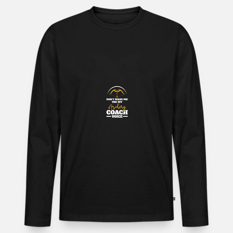 Bogenschießen-Trainer - Männer Premium Bio Langarmshirt - Schwarz