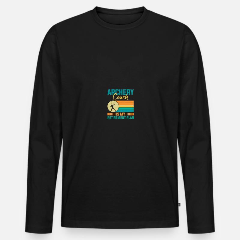 Bogenschießen-Trainer - Männer Premium Bio Langarmshirt - Schwarz