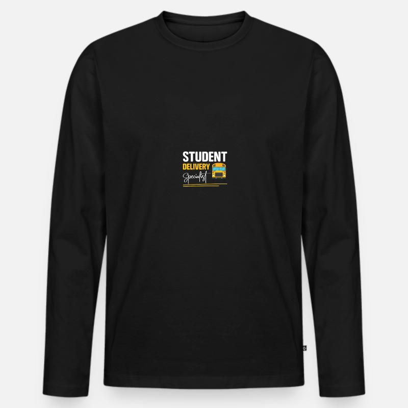 Busfahrer Schulbusfahrer - Männer Premium Bio Langarmshirt - Schwarz