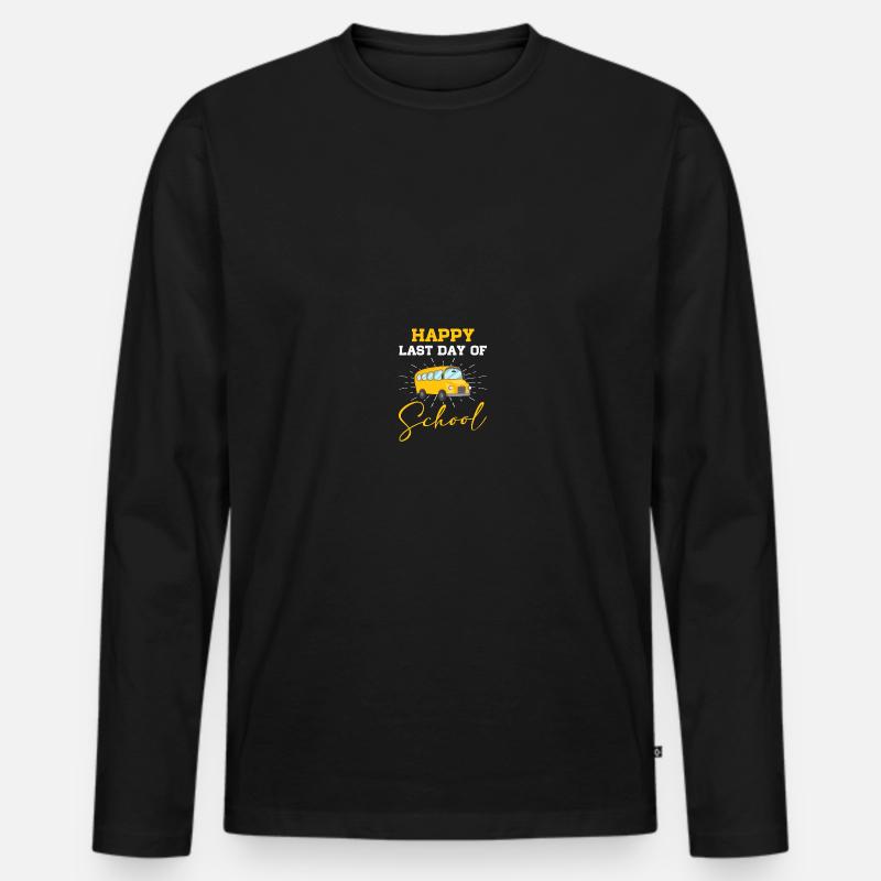 Busfahrer Schulbusfahrer - Männer Premium Bio Langarmshirt - Schwarz