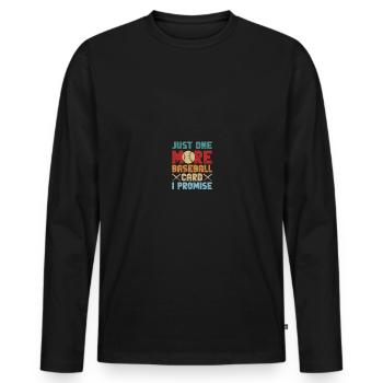 Baseball Card Collector Baseball Card - T-shirt manches longues Premium bio Homme - noir - Devant - Nico (187cm)