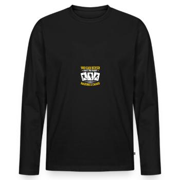 Baseball Card Collector Baseball Card - T-shirt manches longues Premium bio Homme - noir - Devant - Nico (187cm)